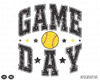 Retro Softball Game Day Design: Varsity Font (SVG & PNG)