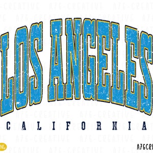 Retro Los Angeles Png Svg, California Png, Los Angeles Sublimation Shirt. Svg & Png
