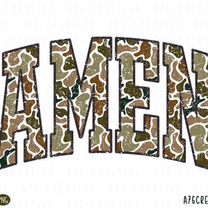Retro Camo Amen Png Amen Camouflage Png Old Camo Amen Jesus Christian Png Spring Bible Verses Vintage Camo Amen Sublimation Shirt Svg Png