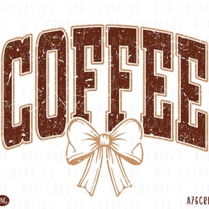 Retro Coffee Coquette Design: Distressed SVG & PNG (Digital Download)