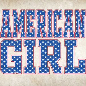 American Girl Star Png Svg Instant Download, 4th of July Png, American ...
