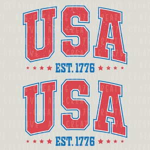 Retro USA Est 1776 Design: Patriotic Sublimation (SVG, PNG) - Etsy