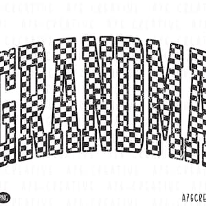 Retro Checkered Grandma Png Download Instantâneo, Camisa Checkered Grandma, Camisa Sublimação Grandma Checkered. Svg & Png
