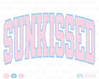 Retro Sunkissed Varsity Design: Summer Sublimation (SVG, PNG, JPEG)
