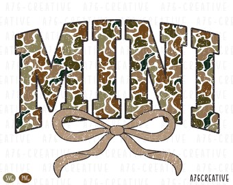 Camo Mini Coquette Design: Retro Camouflage Shirt (SVG PNG)