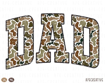 Retro Camo Dad Design: Sublimeringsskjorta (SVG och PNG)