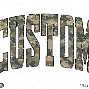 Texto de camuflaje personalizado: Impresión personalizada (SVG y PNG)