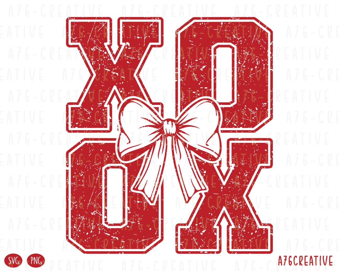 Retro Valentines XOXO Coquette SVG PNG: Checkered Sublimation (digital ...