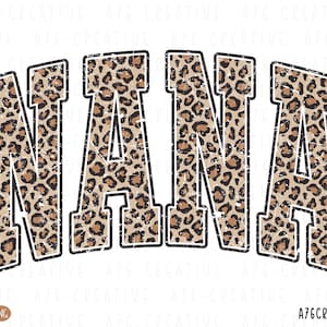 Descarga instantánea de camiseta retro universitaria con estampado de leopardo de Nana, camiseta de leopardo de Nana, camiseta de sublimación de leopardo de Nana. Svg y Png