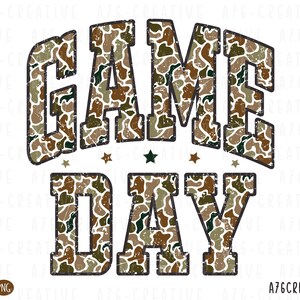 Retro Camo Game Day Png Svg, Game Day Camouflage Shirt, Vintage Game Day Camouflage Old School Sport Sublimation Shirt. Svg & Png