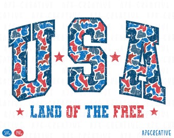 Retro Camo USA Png, Land Of The Free, Camouflage Usa Png, USA Camo, 4th of July Png, Old Cam Usa, Vintage USA Camo Sublimation. Svg and Png
