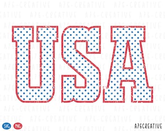 Retro Polka Dot USA, 4th of July, Memorial Day, Independence day, Veterans Day, Sublimation Design PNG SVG (Digital Download)