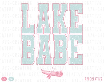 Retro Lake Babe Shirt Design: SVG, PNG (Digital Download)