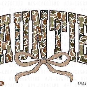 Retro Camo Auntie Coquette Png Auntie Camouflage Auntie Camo Svg Old Camo Auntie Coquette , Vintage Camo Auntie Sublimation Shirt. Svg & Png