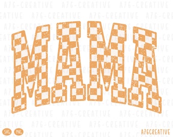 Retro rutig mamma-design, skjort-sublimering (SVG och PNG)