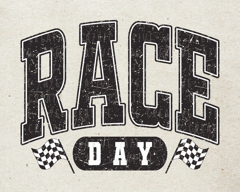 Retro Race Day Flag SVG PNG: Distressed Racing Design (digital Download ...