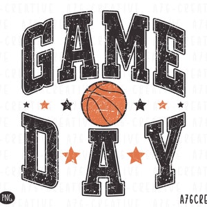 Retro Varsity Game Day Basketball Png Instant Download, Varsity Game Day, Vintage Varsity Game Day Basketball Sublimatie. Svg en png