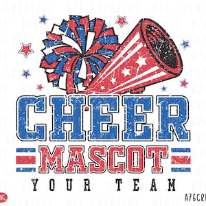 Personalized Mascot Cheer Custom Team Work Order , Cheer Team , Retro Varsity Mascot Cheer Team Custom Order Sublimation Shirt. Svg & Png