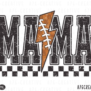 Mama Blitz Fußball kariert Png svg, Fußball Mama Blitz mutig, Fußballsaison, Retro Mama Blitz Fußball Sublimation. Png, svg
