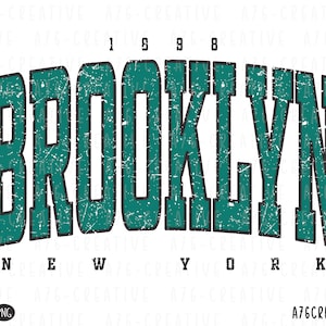 Retro Brooklyn Png Téléchargement instantané, New York Png, Ets 1898, chemise vintage Brooklyn Sublimation. Svg et png