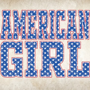 American Girl Star Png Svg Instant Download, 4th of July Png, American ...