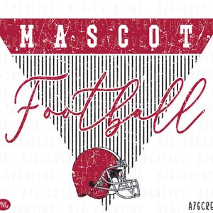 Personalized Mascot Or Team Cursive Football Custom Work Svg Png, Retro Team Custom Order, Varsity School Custom Team Sublimation. Svg & Png