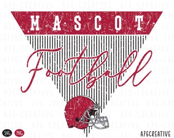 Personalized Custom Mascot Football Team SVG PNG, School Sport Custom Mascot, Retro Mascot Custom Sublimation Design (Custom Digital File)