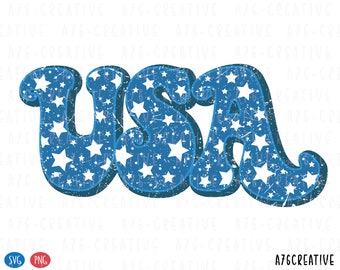 Retro USA Star Lightning Png Svg, America Star Png, 4th of July Png, Vintage USA Distressed Star Sublimation Shirt. Svg & Png