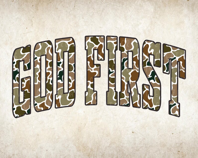 God First Camo Print PNG , Bible Verse , Christian Sublimation Design ...