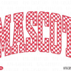 Personalized Mascot Checkered Design: Custom Team SVG PNG (Custom Digital File)