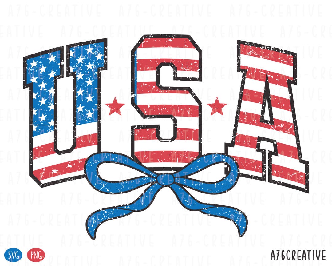 Retro USA Flag Coquette Png Svg, Usa Coquette Png, USA Coquette, 4th of ...