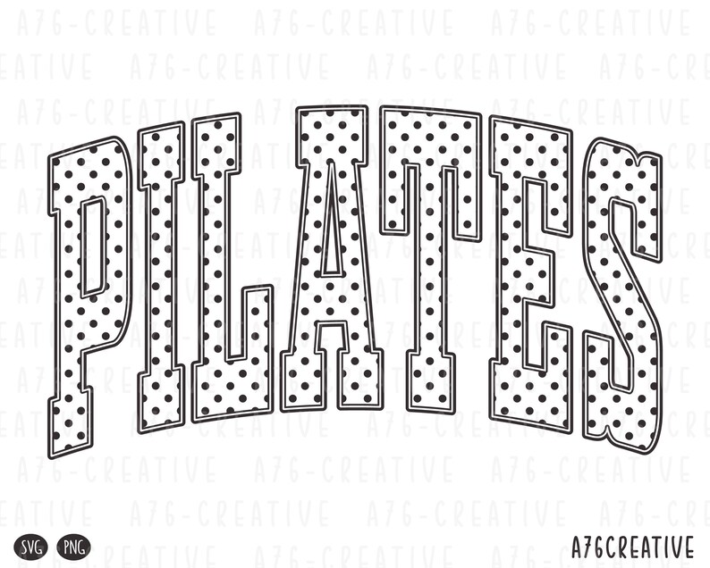 Polka Dot Print Pilates PNG, Trendy Pilates Shirt Design (Digital Download SVG & PNG Files) image 2