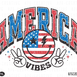 Retro America Vibes Svg, America Vibes Sublimazione, America Png, 4 luglio Png, Retro America Vibes Sublimazione Download immediato. Svg Png