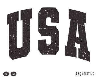 Retro Varsity USA Sublimation Svg Png, Usa Png, Usa Svg, 4th of July Png, Patriotic Png, Vintage USA Varsity Sublimation Shirt. Svg & Png