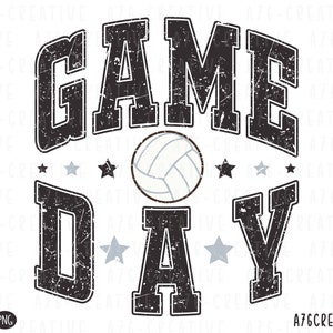 Descarga instantánea del día del partido de voleibol universitario retro PNG, sublimación del día del partido de voleibol universitario vintage. Svg y Png