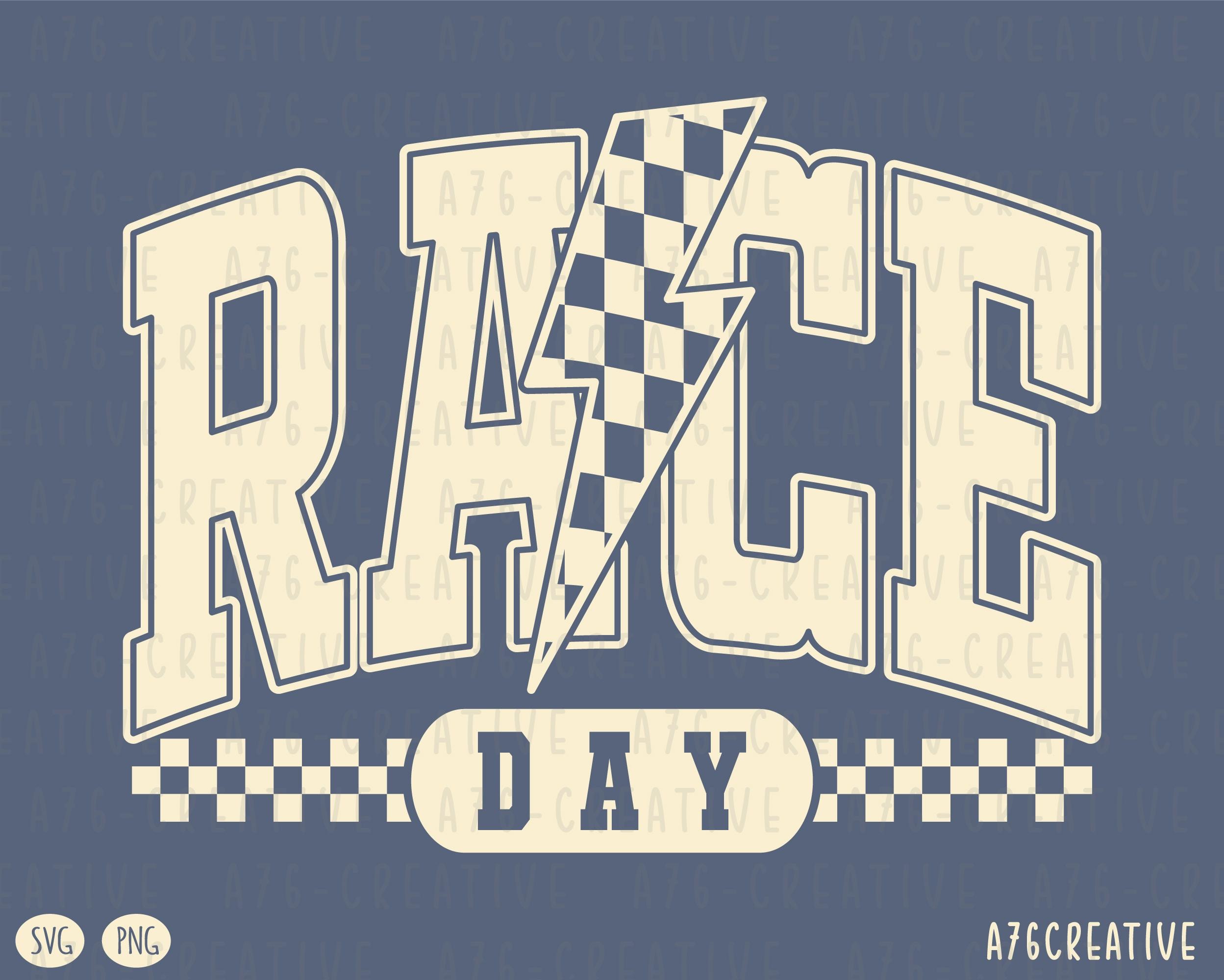 Retro Race Day SVG PNG: Distressed and Non Distressed Checkered Flag ...