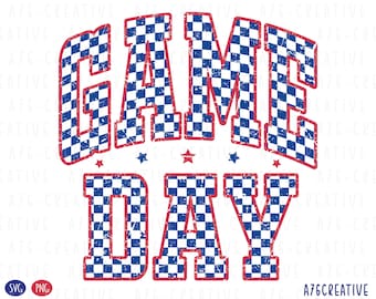 Retro Checkered Game Day Png Svg, Checkered Game Day Shirt, Game Day Checkered School Sport Sublimation Shirt. Svg & Png