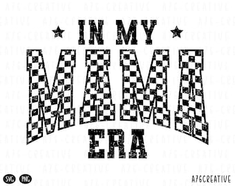 Checkered Mama Era Design: Retro Mothers Day PNG SVG (Digital Download)