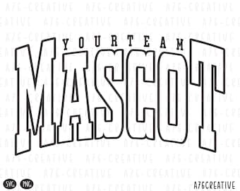 Custom Mascot Team Retro Varsity Design (SVG & PNG)