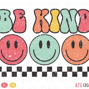 Retro Be Kind Png, Kids Be Kind Svg, Boho Png, Groovy Be Kind, Vintage Groovy Boho Be Kind Sublimation Shirt. Svg, Png & Jpeg