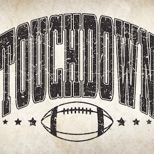 Retro Touchdown Svg Png, Game Day Touchdown, Vintage Varsity Touchdown ...