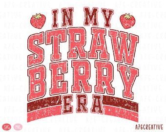 Strawberry Era SVG PNG - Retro Vintage Shirt Design (Digitaler Download)