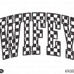 Retro geruite Wifey Svg Png, geruite Wifey Shirt, vrouw, Vintage Wifey geruite sublimatieshirt. Svg en png
