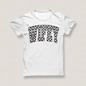 Retro Checkered Wifey Design: Sublimation Graphic (SVG & PNG) - Etsy