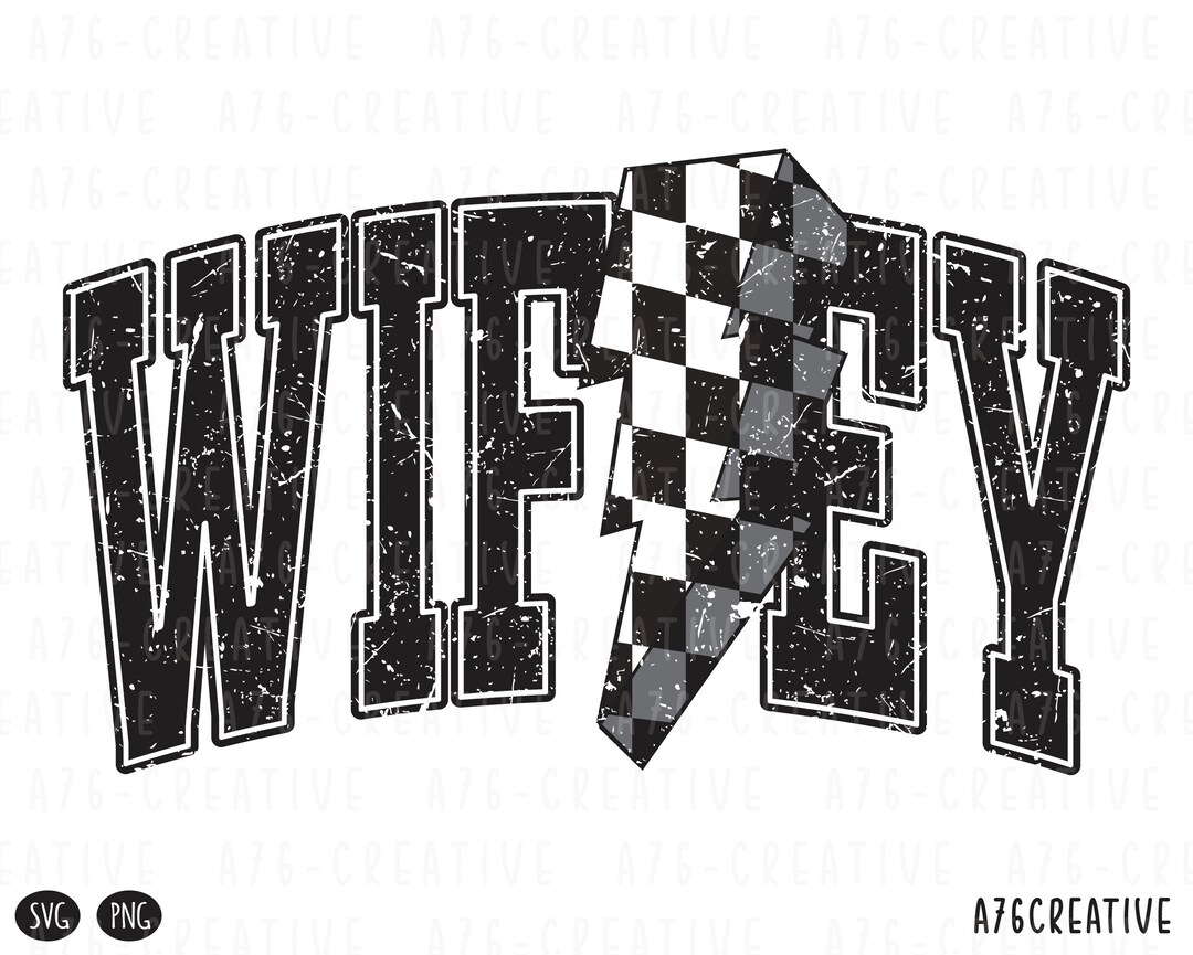 Wifey Checkered Lightning Bold Png, Wifey Svg, Wifey Shirt, Wifey Png ...