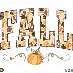 Retro Camo Pumpkin Design: Fall Camouflage, Halloween (SVG & PNG Digital Files)
