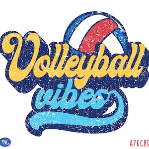 Beachvolleyball Vibes Png SVG, Spieltag, Beachvolleyball Vibes Shirt, Retro Beachvolleyball Vibes Sublimation. Svg & Png