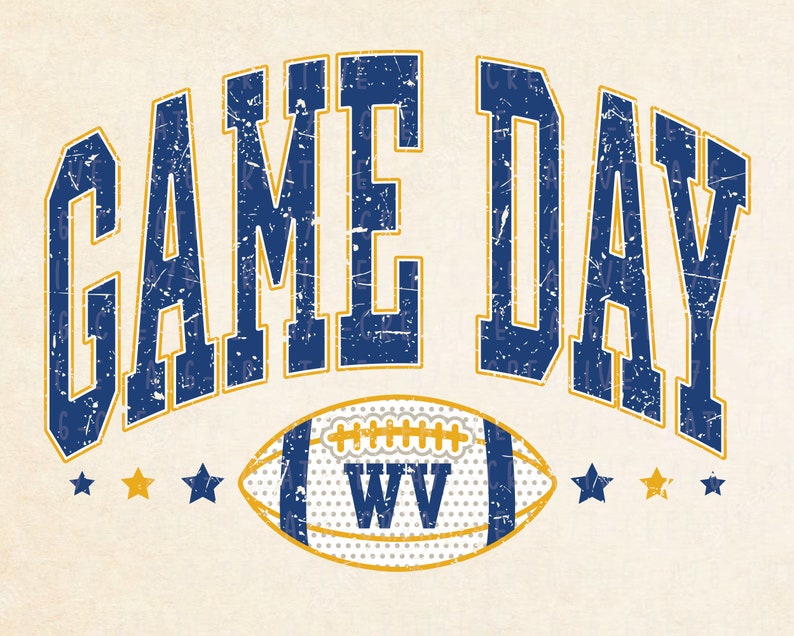 Retro Varsity Game Day Png Instant Download Game Day Svg Etsy
