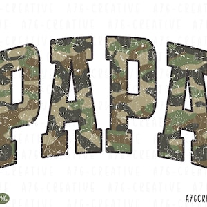 Retro Camo Papa Png, Papa Tarnung Png, Papa Tarnung SVG, Camouflage, Papa Png, Vintage Papa Camouflage Sublimationshemd. Svg & Png