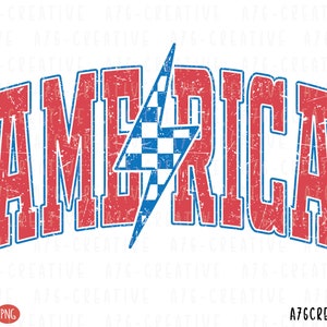 America Checkered Lightning Sublimation, America Svg, America Png, 4th of July Png, Retro America Lightning Checkered Sublimation. Svg, Png